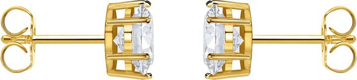 Produktbild Thomas Sabo Ohrstecker mit weissem Stein im Brillantschliff (925er Silber, 750 Gelbgold Vergoldung)