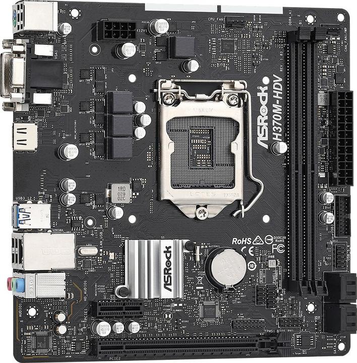 Produktbild AsRock H370M-HDV (LGA 1151, Intel H370, mATX)