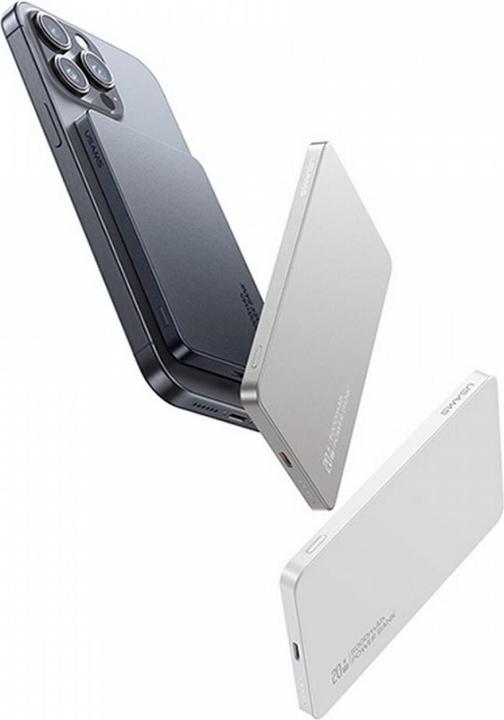 Actual product image Usams Powerbank indukcyjny 5000mAh 20W PD Fast Charge titanium CY Series 5KCD23102 (US-CD (5000 mAh, 20 W)