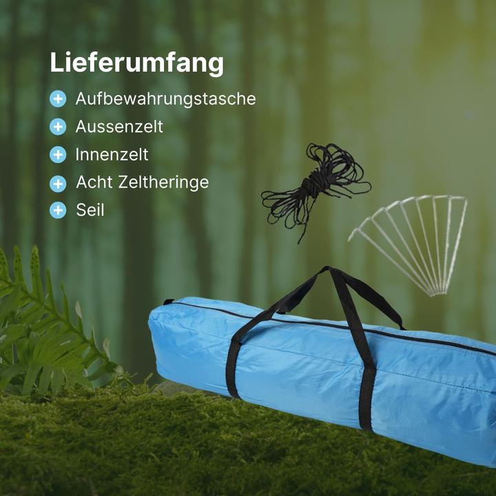 Produktbild Hermex Quick-Up-Zelt für 3-4 Personen Campingzelt Automatikzelt Festivalzelt (3.40 kg, 4 Personen)