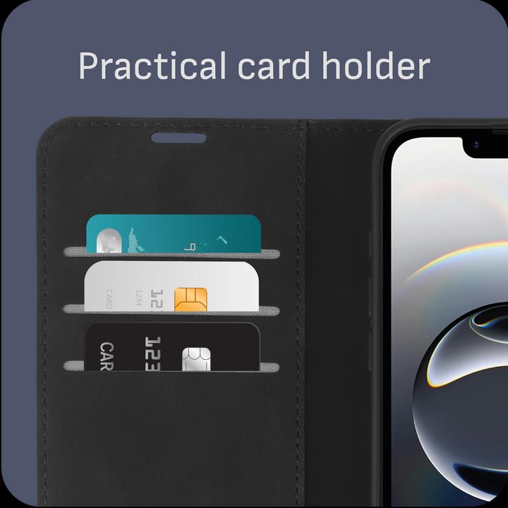 Actual product image Cazy Premium-Geldbörsen-Etui, Magnetisches Geldbörsen-Etui, Kartenfächer, Ständer (Apple iPhone 16e)