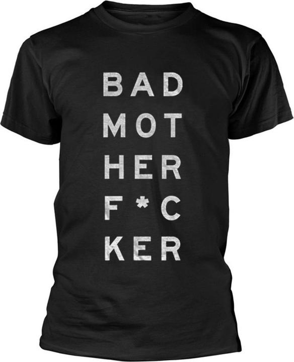 Actual product image Machine Gun Kelly Unisex Adult Bad Mo-Fu Back Print Cotton T-Shirt (S)
