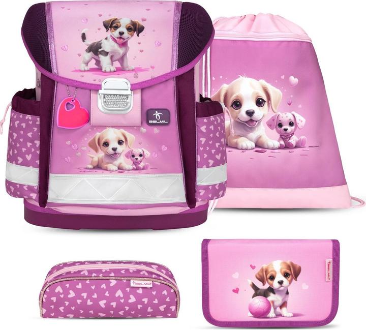 Belmil CLASSY Schulrucksack-Set Little Puppies (19 l)