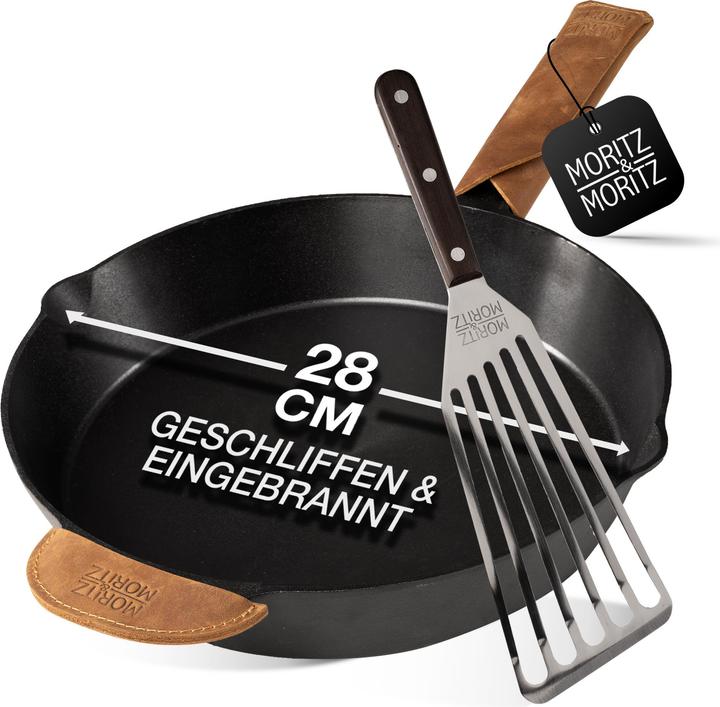 Moritz & Moritz Gusseisenpfanne 28cm (28 cm, Bratpfanne, Gusseisen)