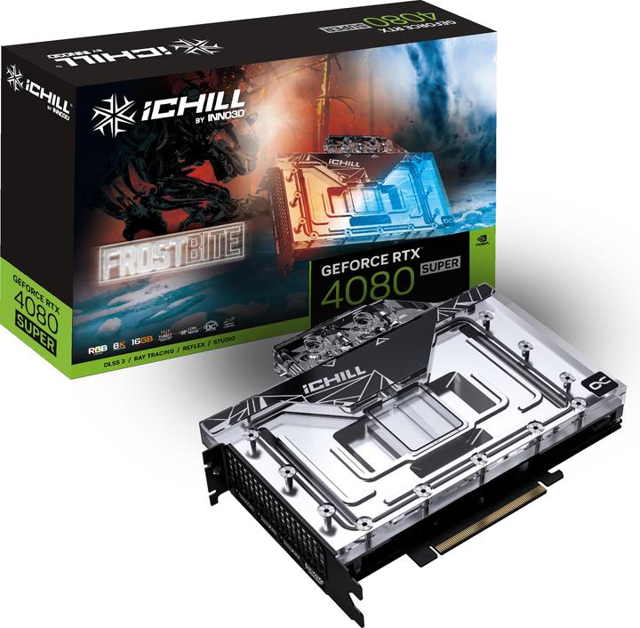 Immagine prodotto Inno3D GeForce RTX 4080 SUPER ICHILL FROSTBITE - 16GB GDDR6X, 1x HDMI, 3x DP (16 GB)