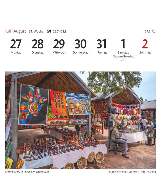 Produktbild Harenberg Südafrika & Namibia Sehnsuchtskalender 2026 - Wochenkalender mit 53 Postkarten (Harter Einband, Deutsch)