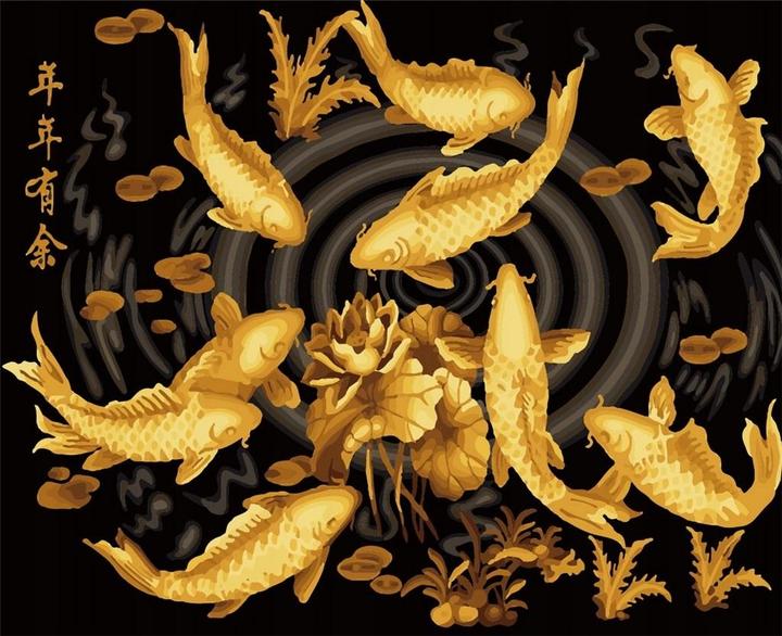 Produktbild Norimpex Malen nach Zahlen - Goldener Koi-Karpfen 40x50cm