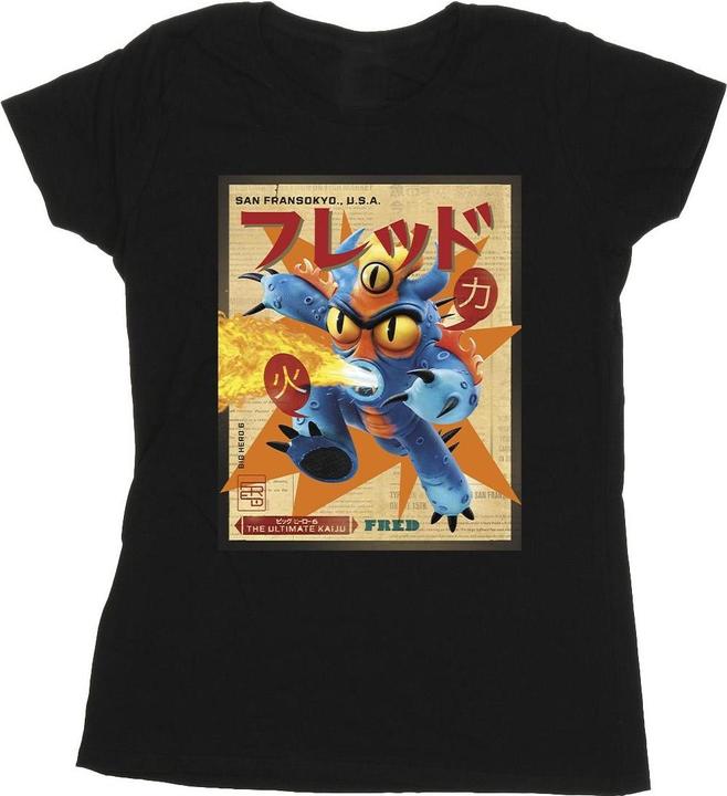Disney Big Hero 6 Baymax Fred Newspaper TShirt (XXL)