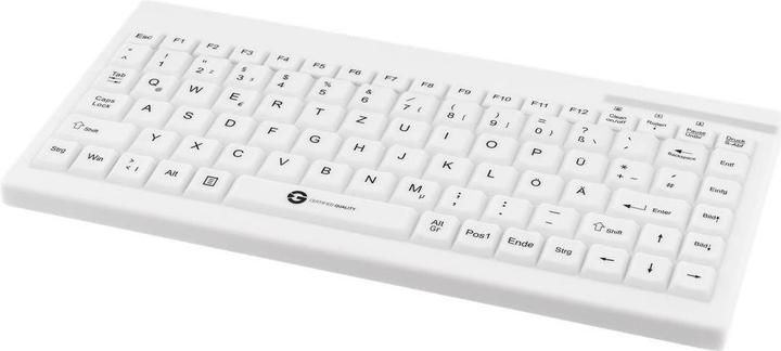 Productafbeelding Gett GCQ Cleantype Easy Protect Compact siliconen toetsenbord IP68 waterdicht desinfecteerbaar 88 (NL, Bedraad)