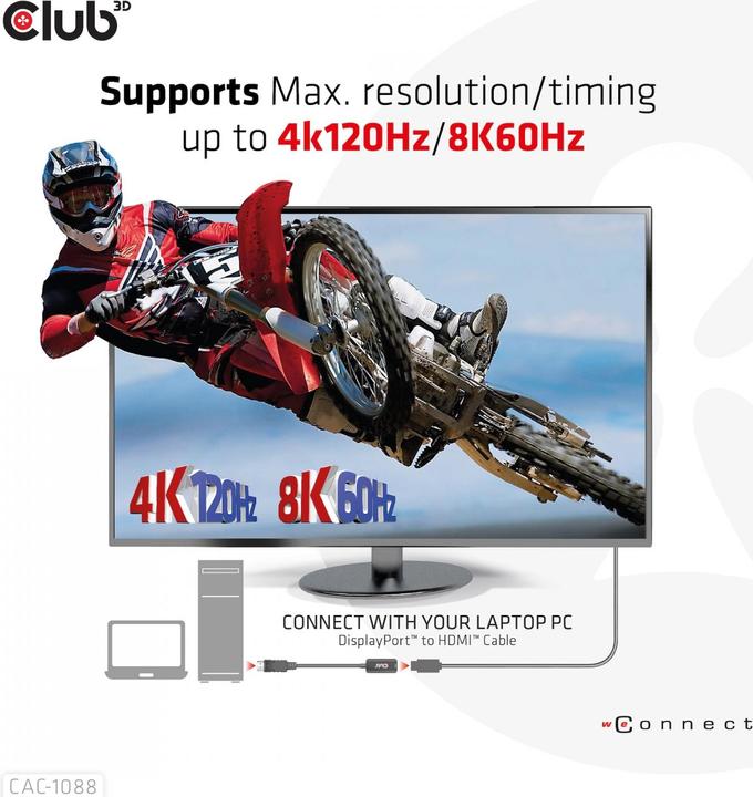 Productafbeelding Club 3D DisplayPort naar (HDMI, 4.90 cm)