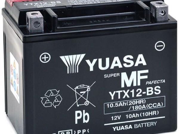 Actual product image Yuasa YTX12-BS (12 V, 10 Ah, 180 A)