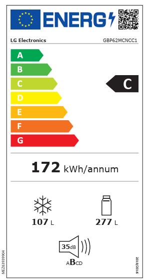 Energy Label LG GBP62MCNCC1 (384 l)