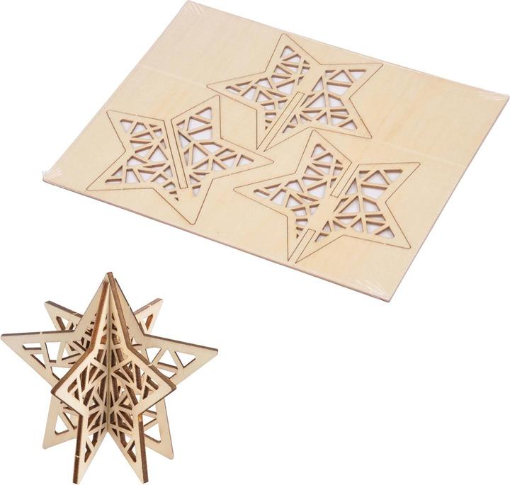 Produktbild Natura Punto 3D-Puzzle-Dekoration aus Naturholz, Stern
