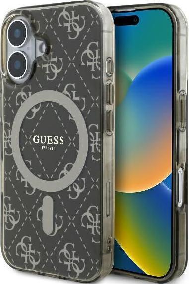 Actual product image Guess GUHMP16MH4DTEW iPhone 16 Plus 6.7" brązowy/brown hardcase IML 4G Background MagSafe (Apple iPhone 16 Plus)