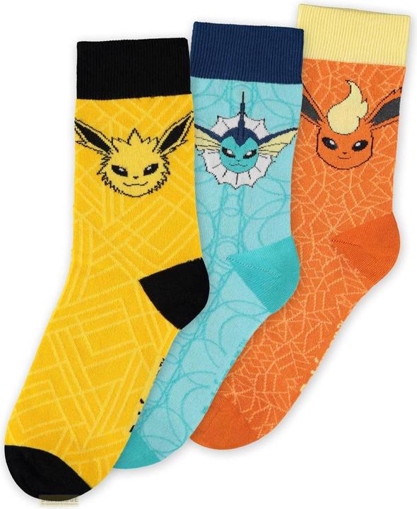 Produktbild Difuzed Pokémon - Eevee Evolution (VFJ) Socks (3 Pack) - 39/42 (3er Pack, 39, 42)