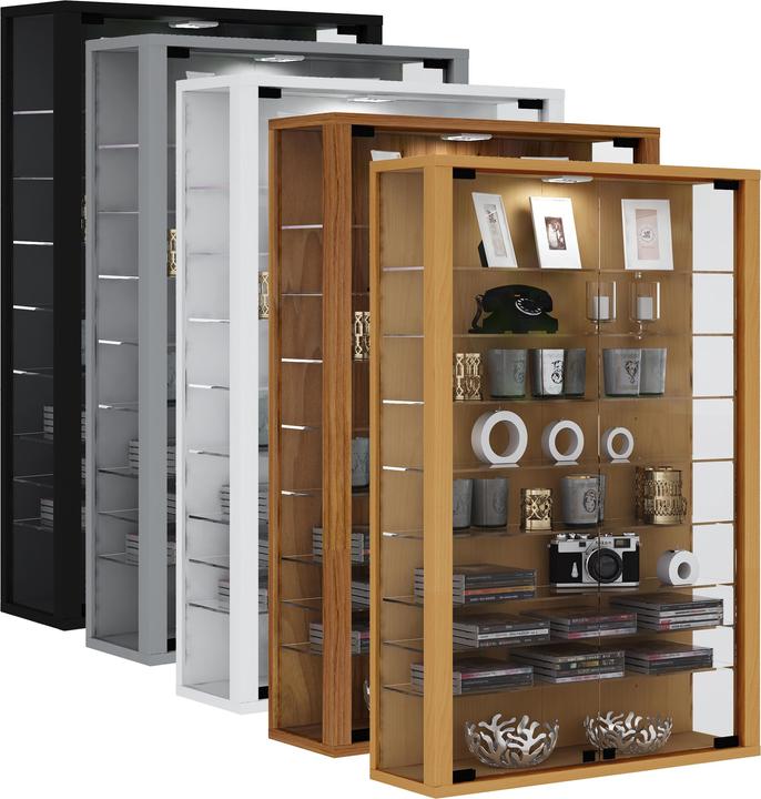 VCM Sammel Wandvitrine Holz Glas Vitrosa Mini (90 x 59 x 18 cm)