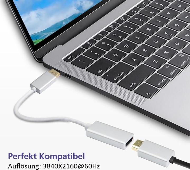 Produktbild Helos DisplayPort auf HDMI-Buchse-Adapter (HDMI, 10 cm)