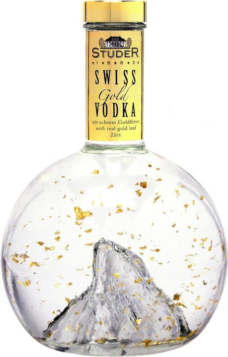 The Wild Alps Studer Swiss Gold Vodka Pure Grain with gold tinsel 22 carat (1 x 70 cl)