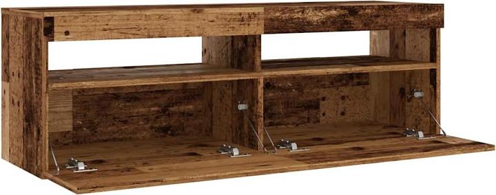 Produktbild VidaXL TV Schrank Lowboard Fernsehschrank Fernsehtisch mit LED Altholz-Optik (120 x 35 x 40 cm)