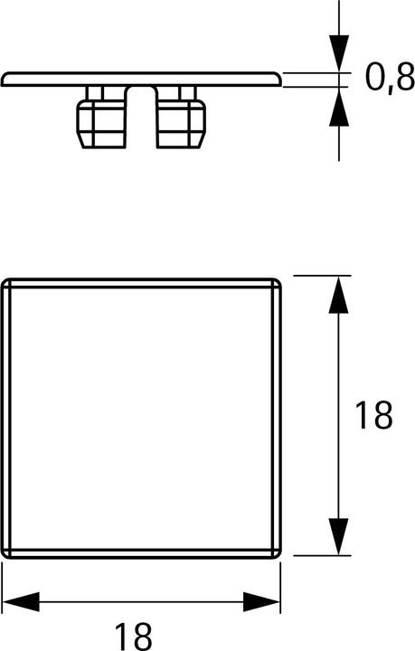 Produktbild Hettich Profil-Abdeckkappe Cadro Slim