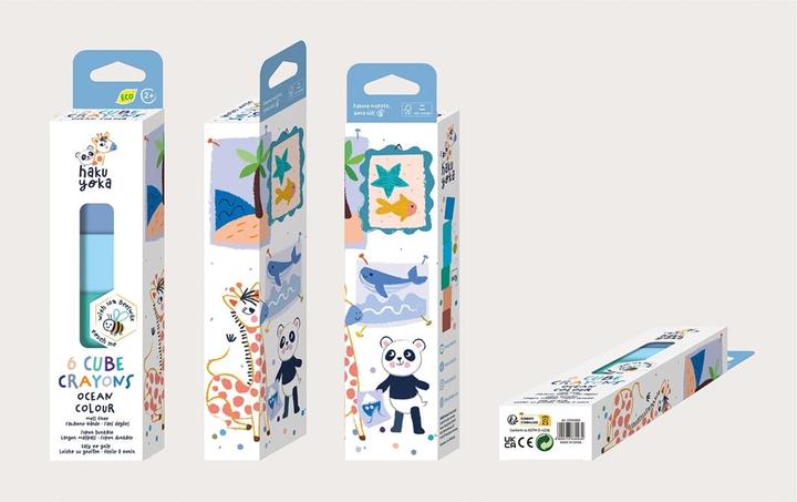 Actual product image Magni Play mould wax crayons cube ocean (blue-green, 6 x)