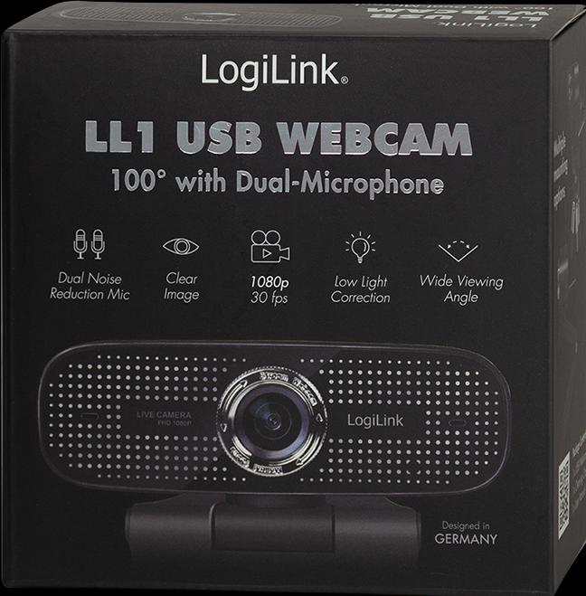 Image du produit LogiLink 30 fps, f/2.2, 100°, USB (2 Mpx)