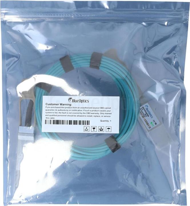 Actual product image BlueOptics Active Optical Cable QSFP56 200GBASE-SR4 3 Meter