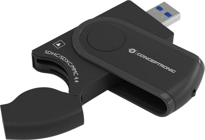 Productafbeelding Conceptronic Kaartlezer USB3.0 2xSD,2xMicroSD sw (USB 3.0)