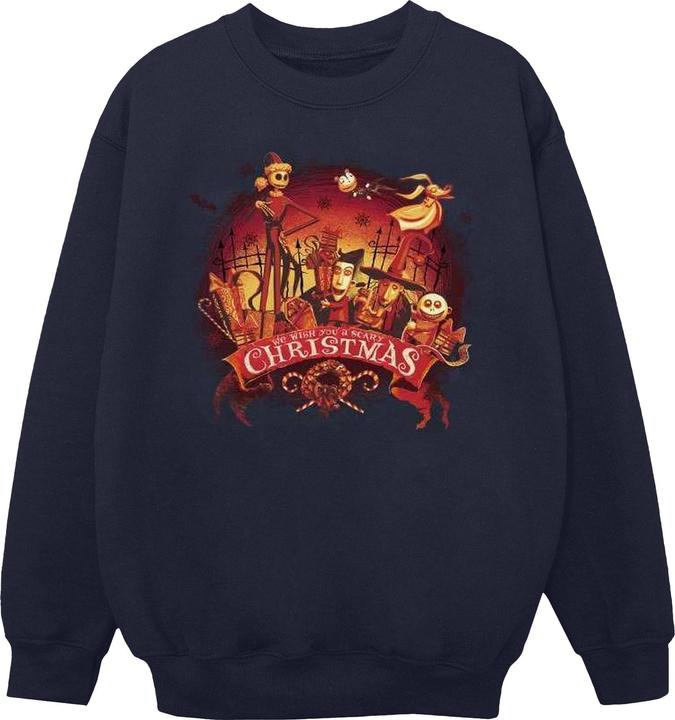 Disney The Nightmare Before Christmas Scary Christmas Sweatshirt (XXL)