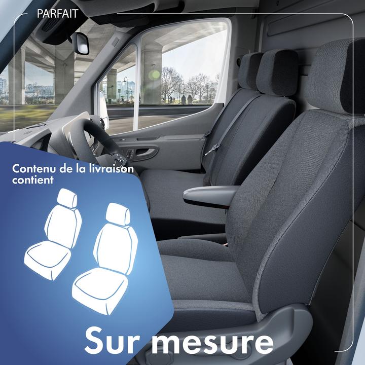 Produktbild Walser Sitzbezüge für Renault Kangoo Typ W vorne zwei Einzelsitze aus Kunstleder BJ 2008 - heute