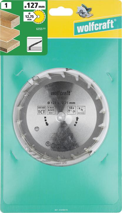 Produktbild wolfcraft wolfcraft 1 Kreissägeblatt HM, 18 Zähne ø140mm