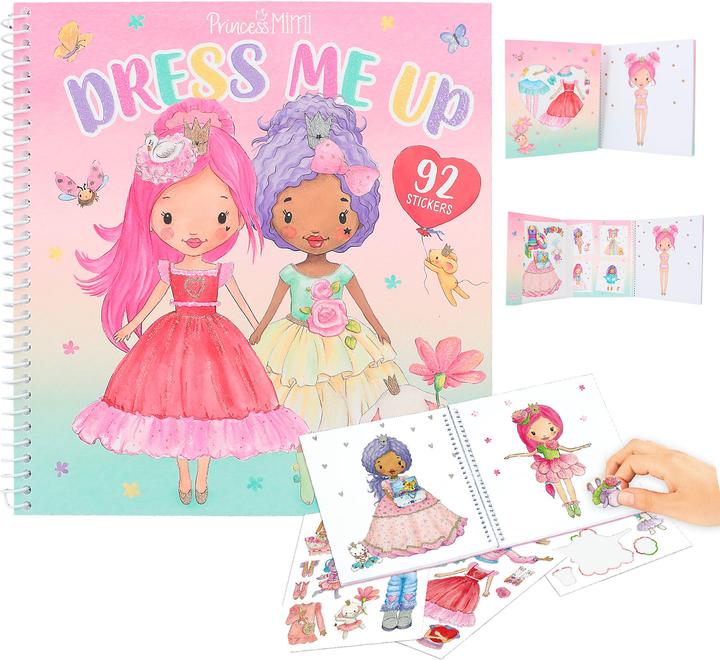 Produktbild Magni Depesche 12462 Princess Mimi Dress me up - Stickerbuch mit 24 Seiten zum Designen schicker Prinzessi