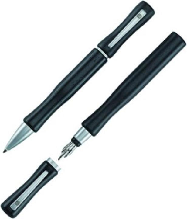 Immagine prodotto Ecobra Utensili da scrittura in legno Woodline serie VICTORIA, set di 2 pezzi penna stilografica e biro (Nero, 1 x)