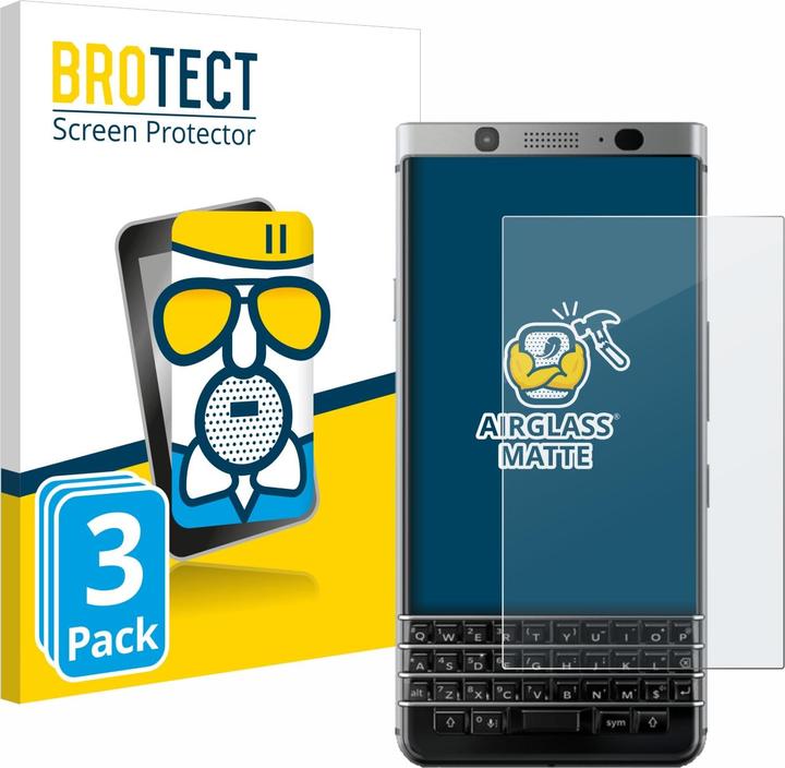 Produktbild BROTECT Schutzglas Schutzfolie Glas Folie Displayschutz matt (3 Stück, Blackberry KEYone)