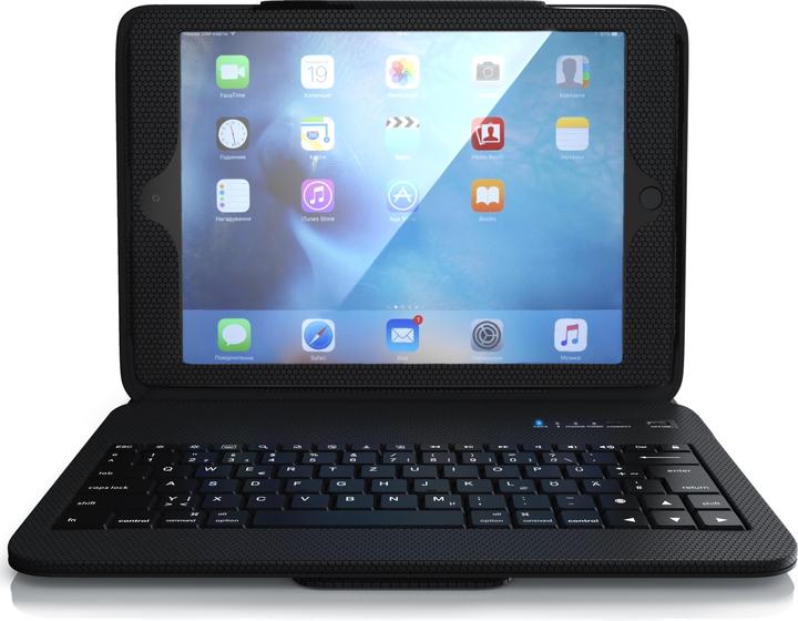 Aplic Tablet Tastatur, Kunststoffcase, Funktionstasten, QWERTZ Bluetooth, für Apple iPad 9.7 (DE, iPad 2017 (5. Gen))