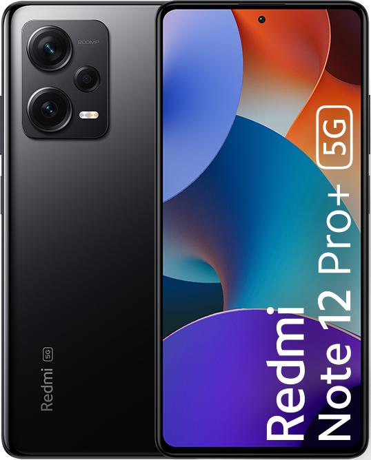 Productafbeelding Xiaomi Redmi Note 12 Pro+ (256 GB, Middernachtelijk zwart, 6.67", Dubbele SIM, 200 Mpx, 5G)