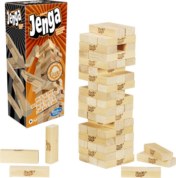 Actual product image Hasbro Gaming Jenga Classic (German, French, Italian)