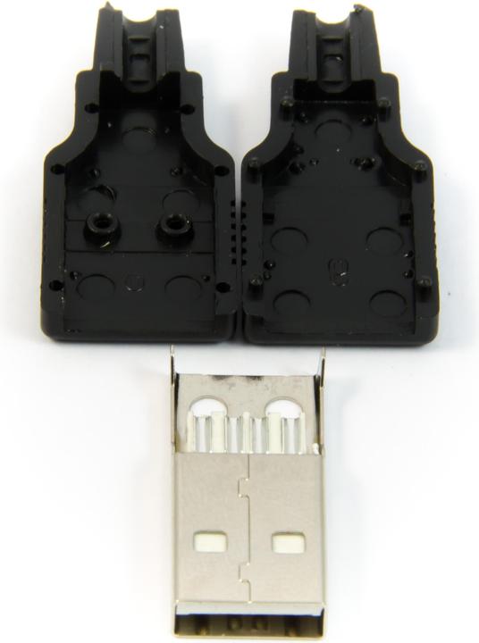 Produktbild Purecrea USB Typ A Stecker mit Lötkontakt (7.52 m, USB 2.0)