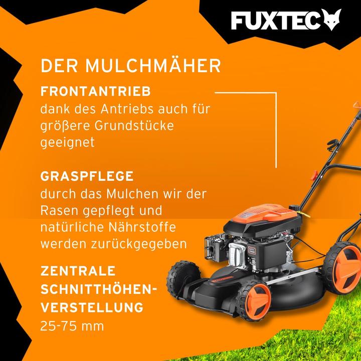 Produktbild Fuxtec Benzin Rasenmäher FX-RM51SA96 Mulchmäher mit Antrieb (Benzinbetrieb)
