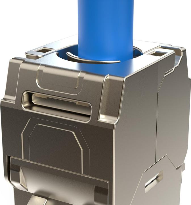 Produktbild Digitus CAT6A Kurz Keystone Jack, geschirmt, werkzeugfreie Montage (Keystone Modul)