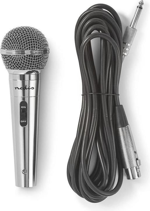 Produktbild Nedis MPWD45GY Kabelgebundenes Mikrofon Empfindlichkeit -72 dB +/-3 dB 60 Hz - 14 kHz 5,0 m