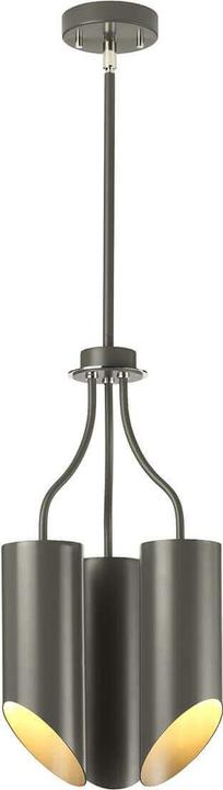 Elstead Lighting Quinto Lustre E27 triple gris foncé, poli (26.80 cm)