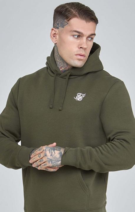 Siksilk Kapuzenpullover Khaki Essential Overhead Hoodie