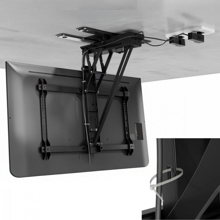 Immagine prodotto Maclean electric ceiling TV mount TUYA support max VESA 600x400 90st swivel remote (Soffitto, 75", 35 kg)