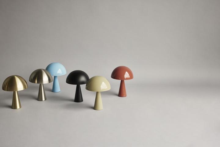 Actual product image Hübsch Mush Mini table lamp Light Blue/Brown (E14)