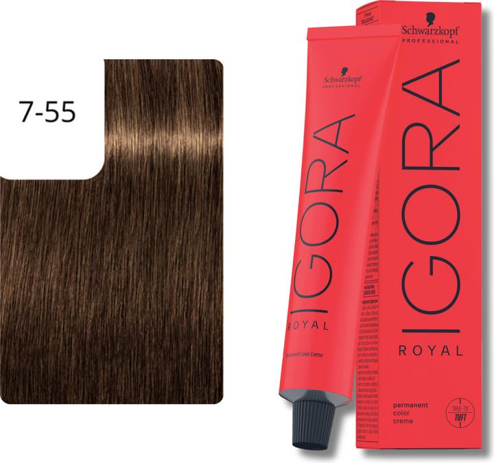Actual product image Schwarzkopf Professional Igora Royal (7-55 Mid blonde Gold Extra)