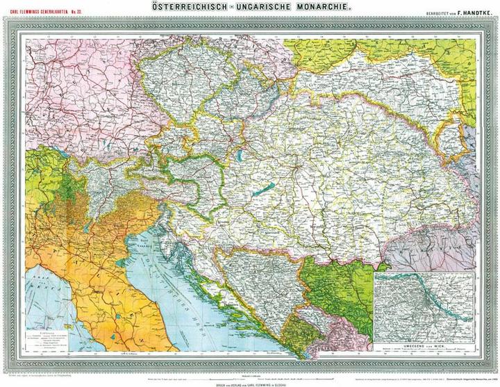 Produktbild Hist. Karte: ÖSTERREICHISCH-UNGARISCHE MONARCHIE - um 1908 (gerollt)