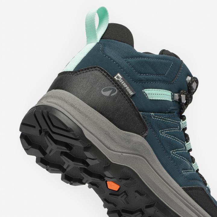 Actual product image Quechua Women’s Waterproof Mountain Hiking Boots - MH100 Mid - Green (40)