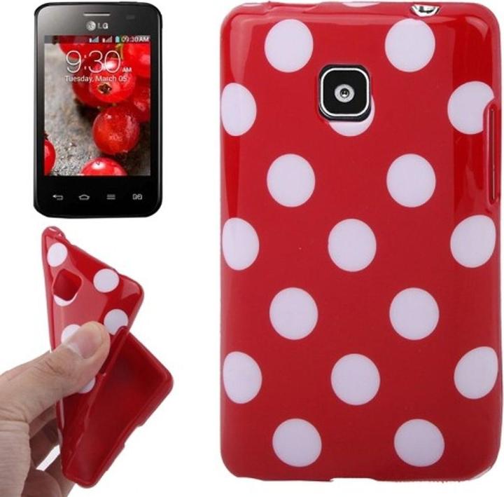 Actual product image König Design Protective cover TPU dots Case for mobile LG Optimus L3 II / E430 (Optimus L3)