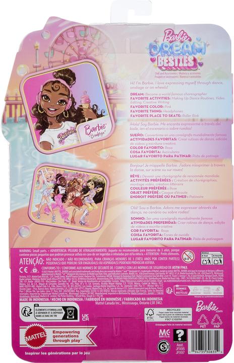 Image du produit Barbie Dream Besties™ SKATE PARTY™ “Brooklyn" Doll and Accessories